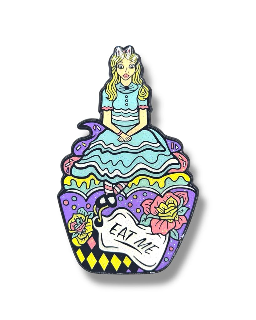 Lost In Wonderland Alice Pin - Black Main image