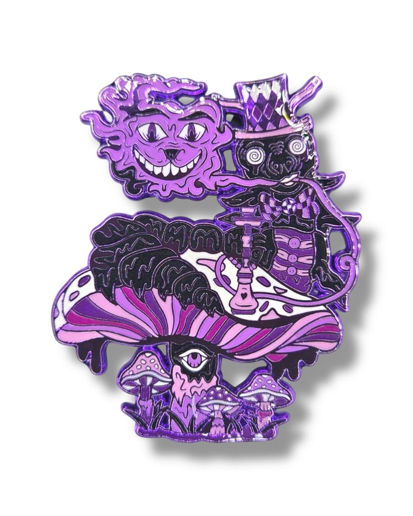 Lost In Wonderland Caterpillar Pin - Purple Anodized