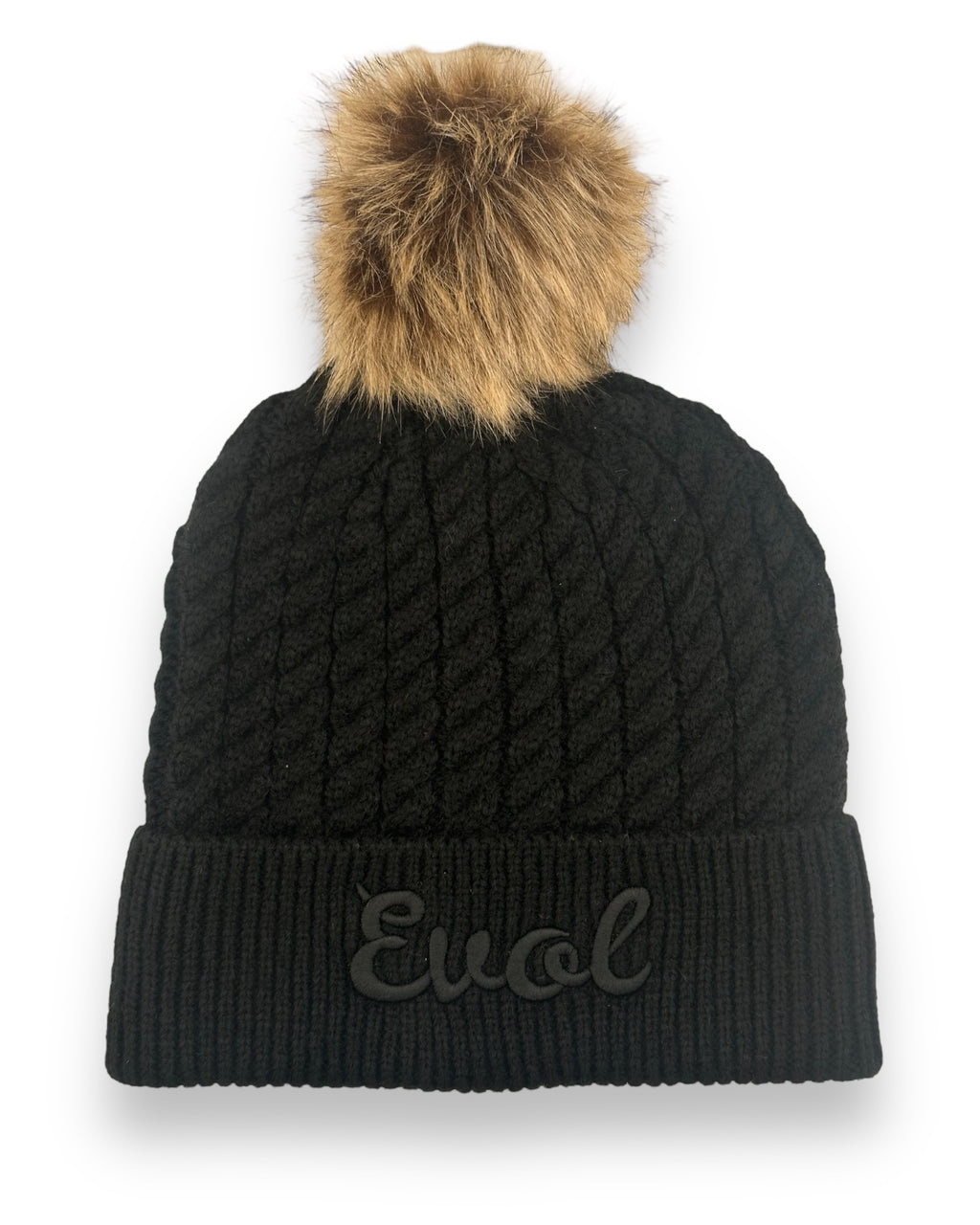 Knit Fur Pom Beanie