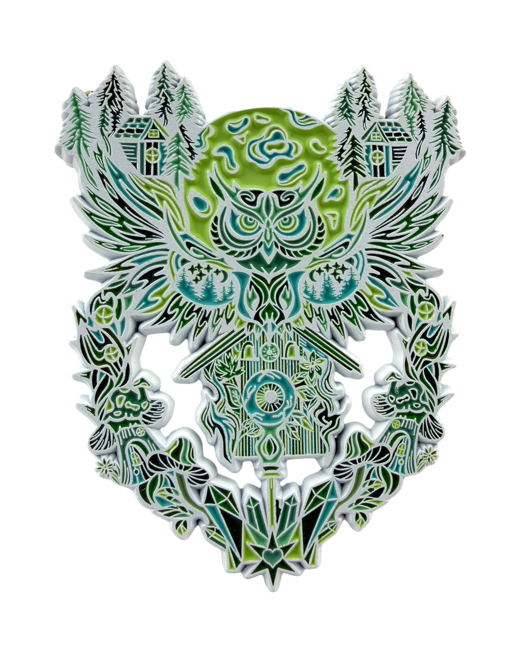 Midnight Guardian Pin - White