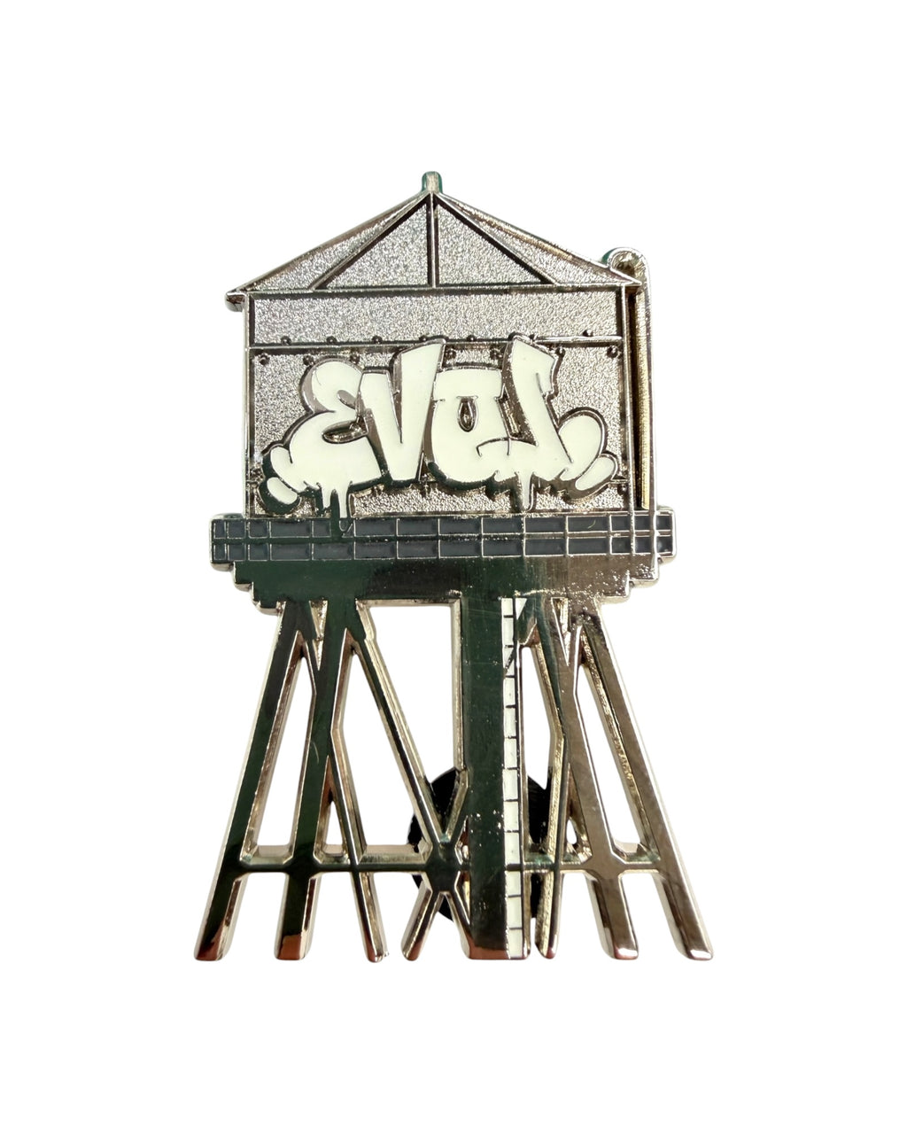 EVOL Chicago Water Tower Pin - Chrome