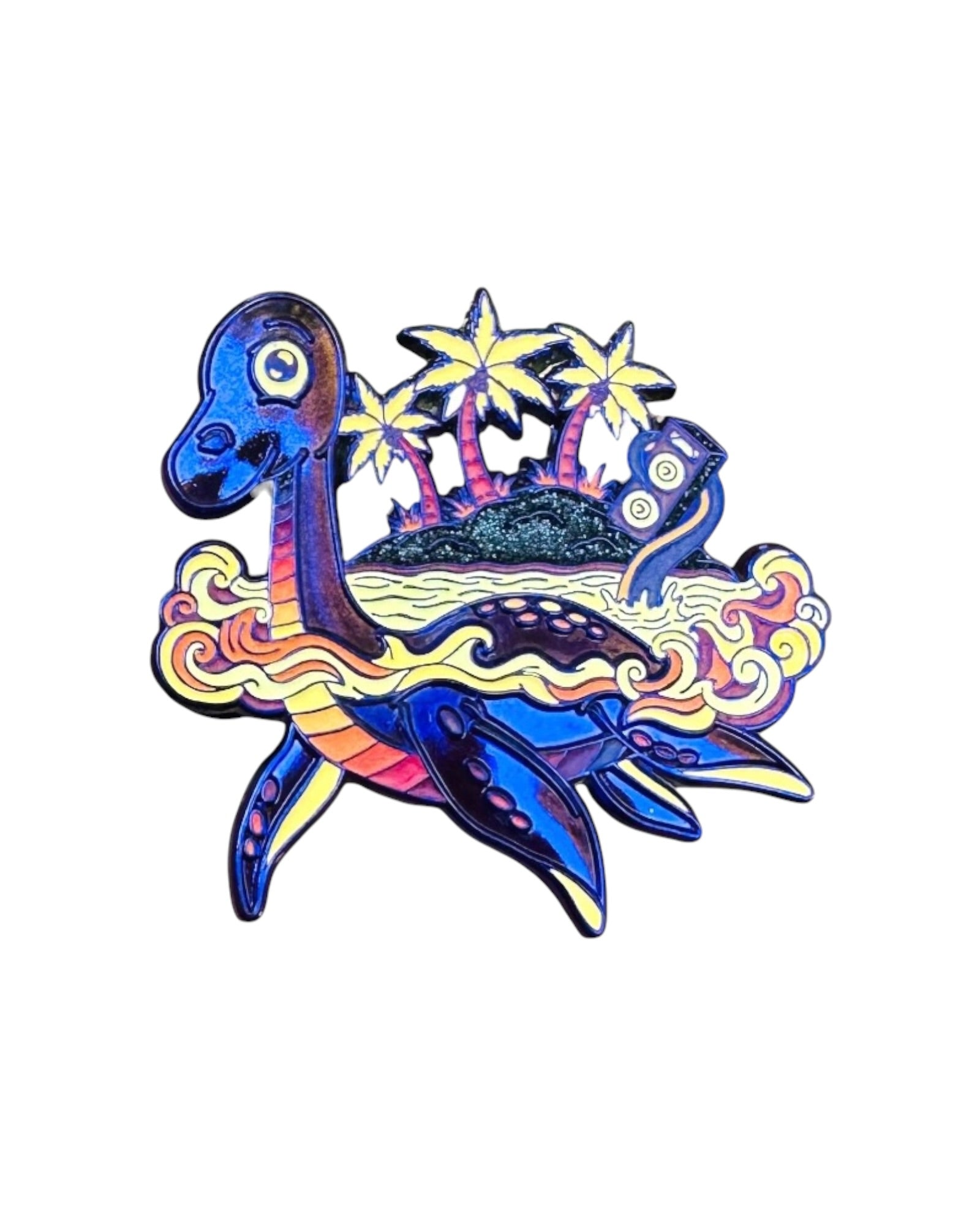 Loch Ness Monster Pin - Purple Anodized