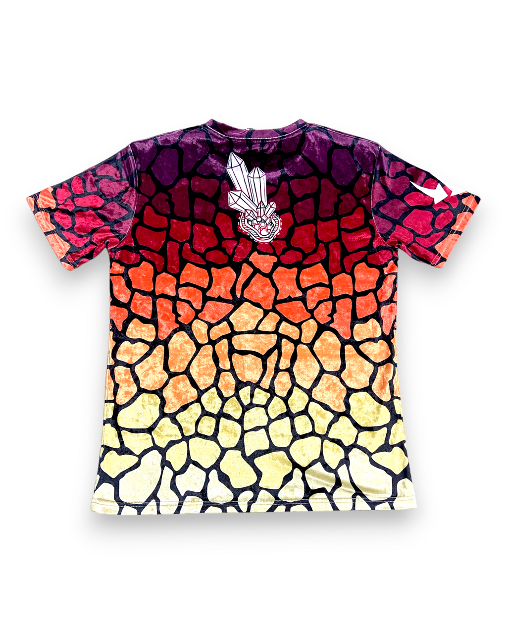 Crystaline Giraffe Crushed Velvet T-Shirt