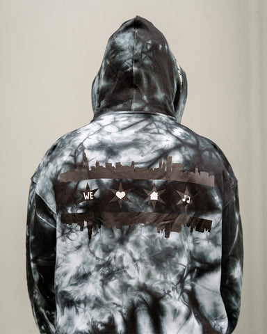 We Love House Music Midnight Tie-Dye Hoodie