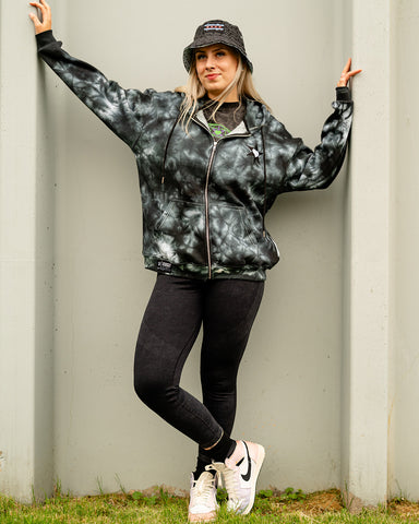 We Love House Music Midnight Tie-Dye Hoodie