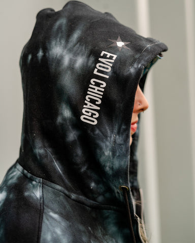 We Love House Music Midnight Tie-Dye Hoodie