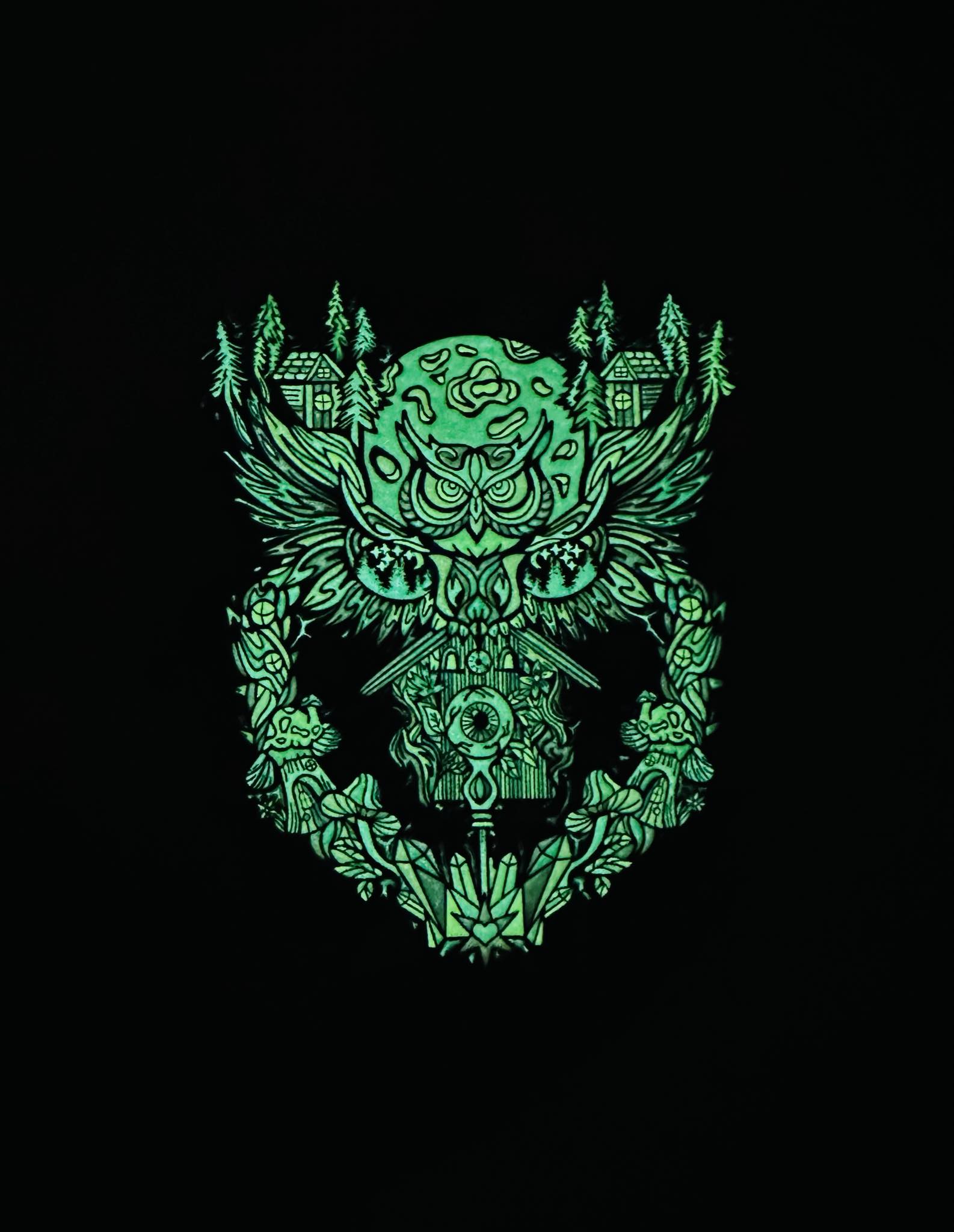Midnight Guardian Pin - Rainbow Anodized