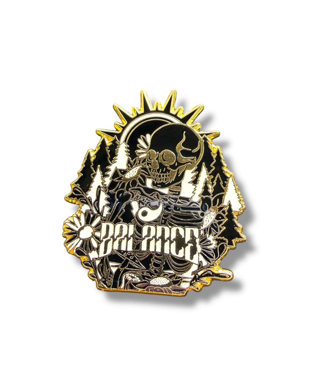 Balance Within Pin - Black and Gold Main image