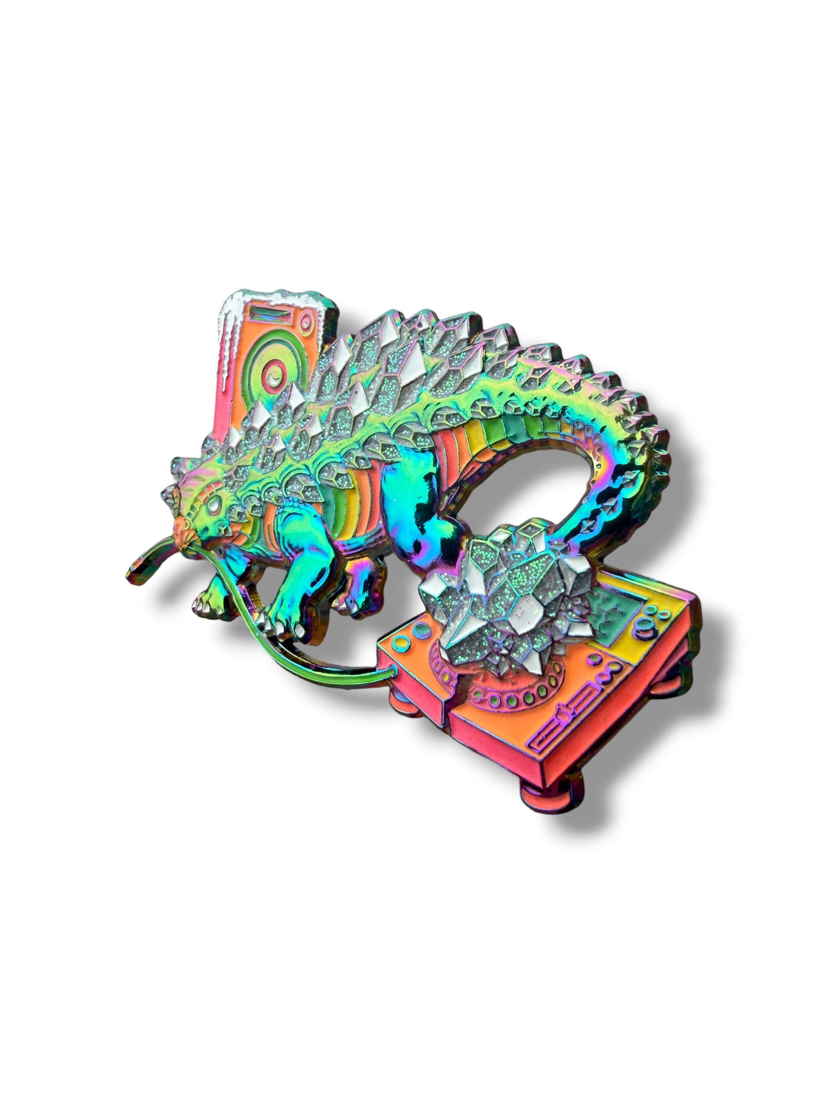 Ankylo Unplugged Pin - Rainbow Anodized