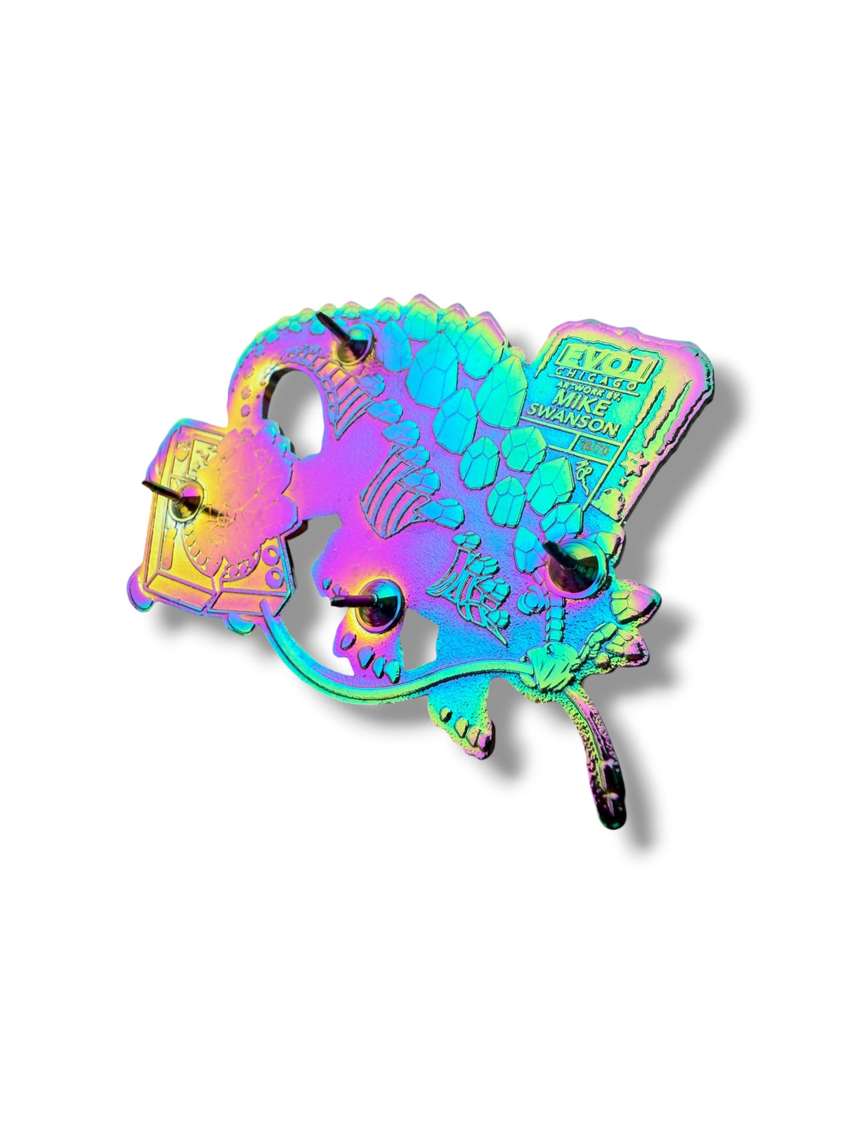 Ankylo Unplugged Pin - Rainbow Anodized