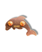 Mini Dolphin Pin - Orange