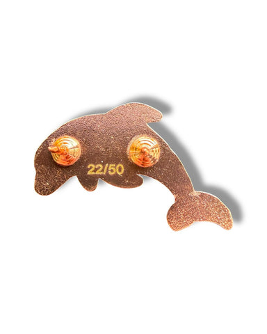 Mini Dolphin Pin - Orange