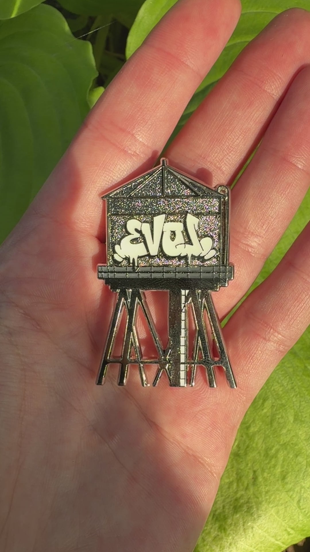 EVOL Chicago Water Tower Pin - Chrome