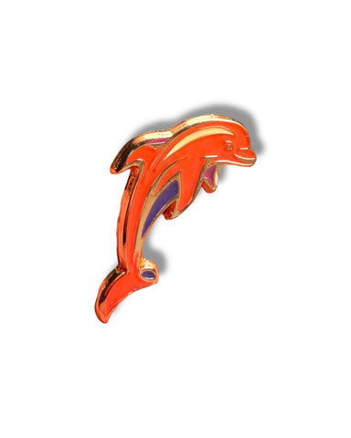 Mini Dolphin Pin - Orange