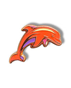 Mini Dolphin Pin - Orange