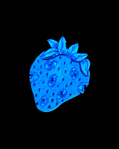 Strawberry Eye - Blue Pin