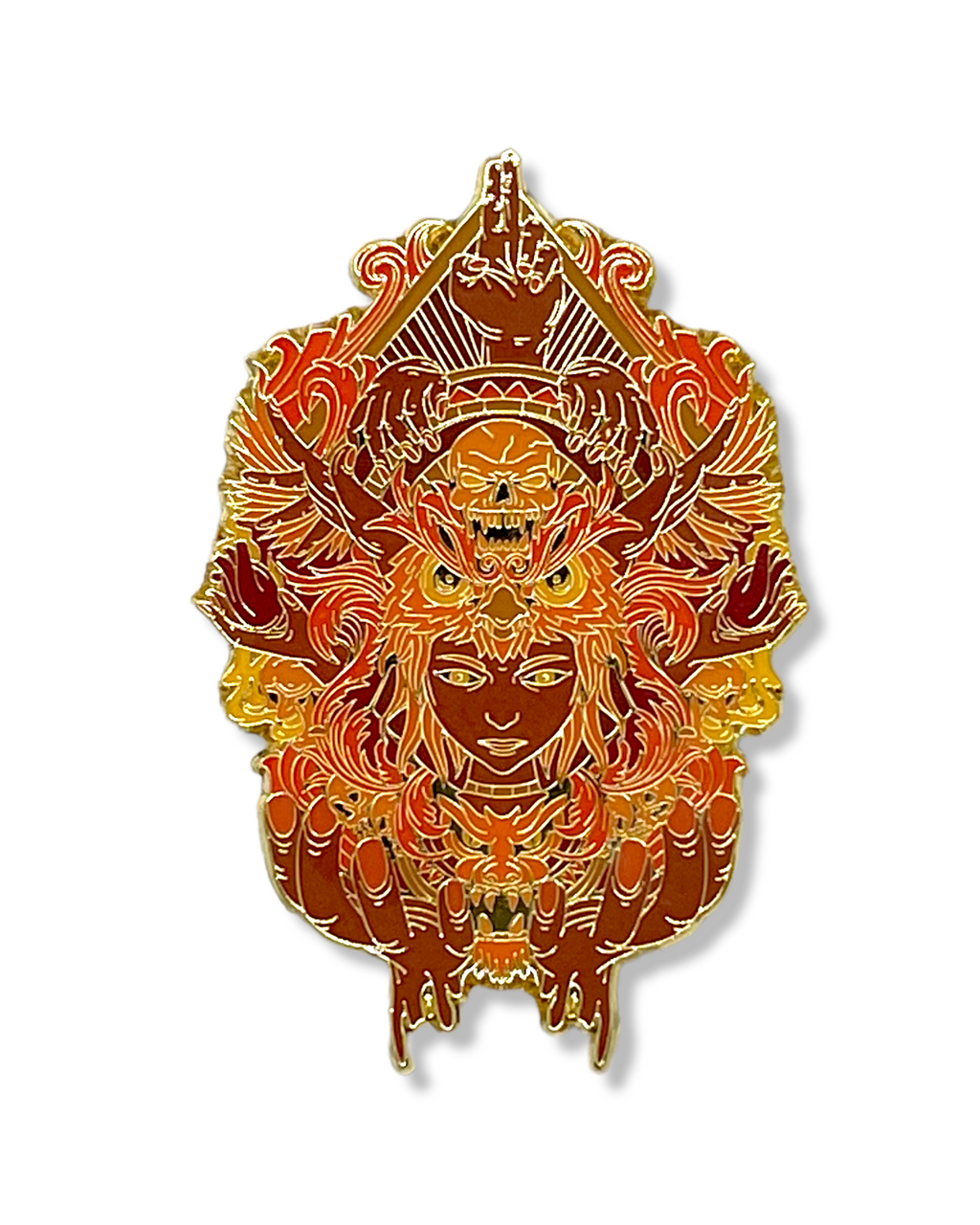 Sacred Goddess Pin - Gold Metal*